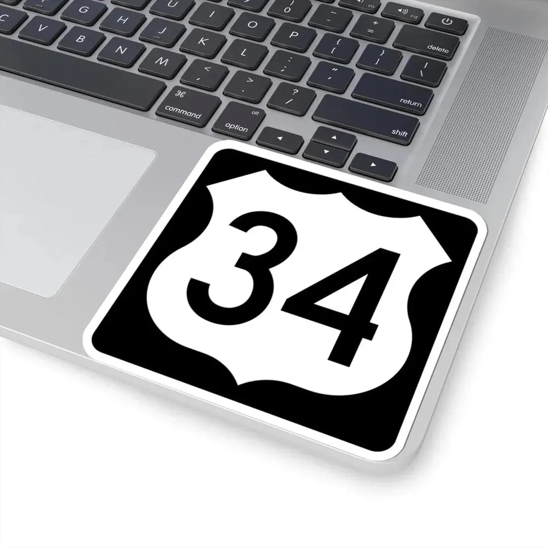 US 34 IA (Iowa) (Road Sign) STICKER Vinyl Kiss-Cut Decal - The Sticker Space