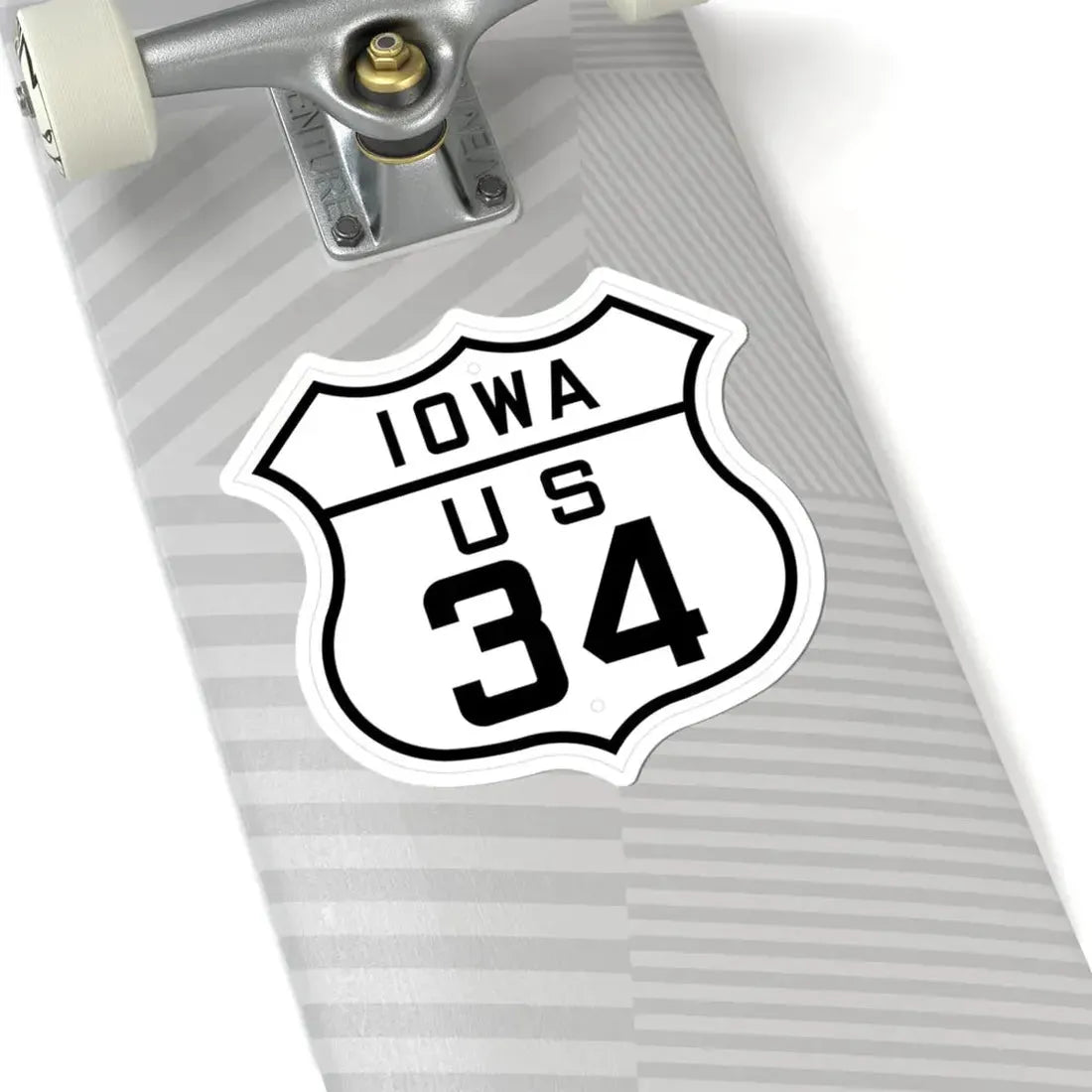 US 34 Iowa 1926 (Iowa) (Road Sign) STICKER Vinyl Kiss-Cut Decal - The Sticker Space