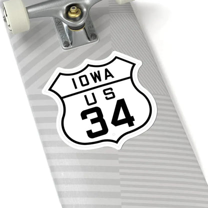 US 34 Iowa 1926 (Iowa) (Road Sign) STICKER Vinyl Kiss-Cut Decal - The Sticker Space