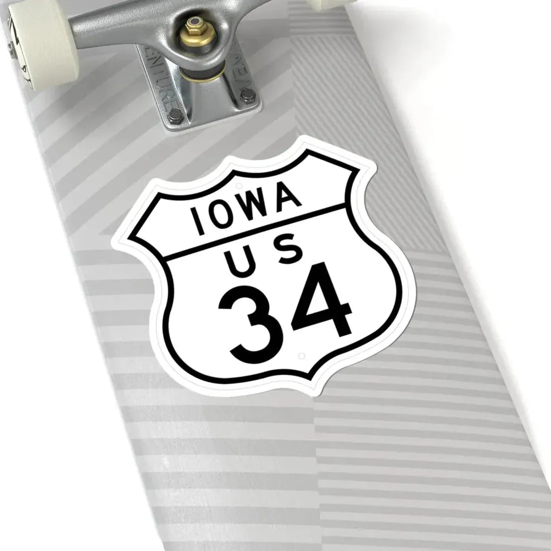 US 34 Iowa 1948 (Iowa) (Road Sign) STICKER Vinyl Kiss-Cut Decal - The Sticker Space