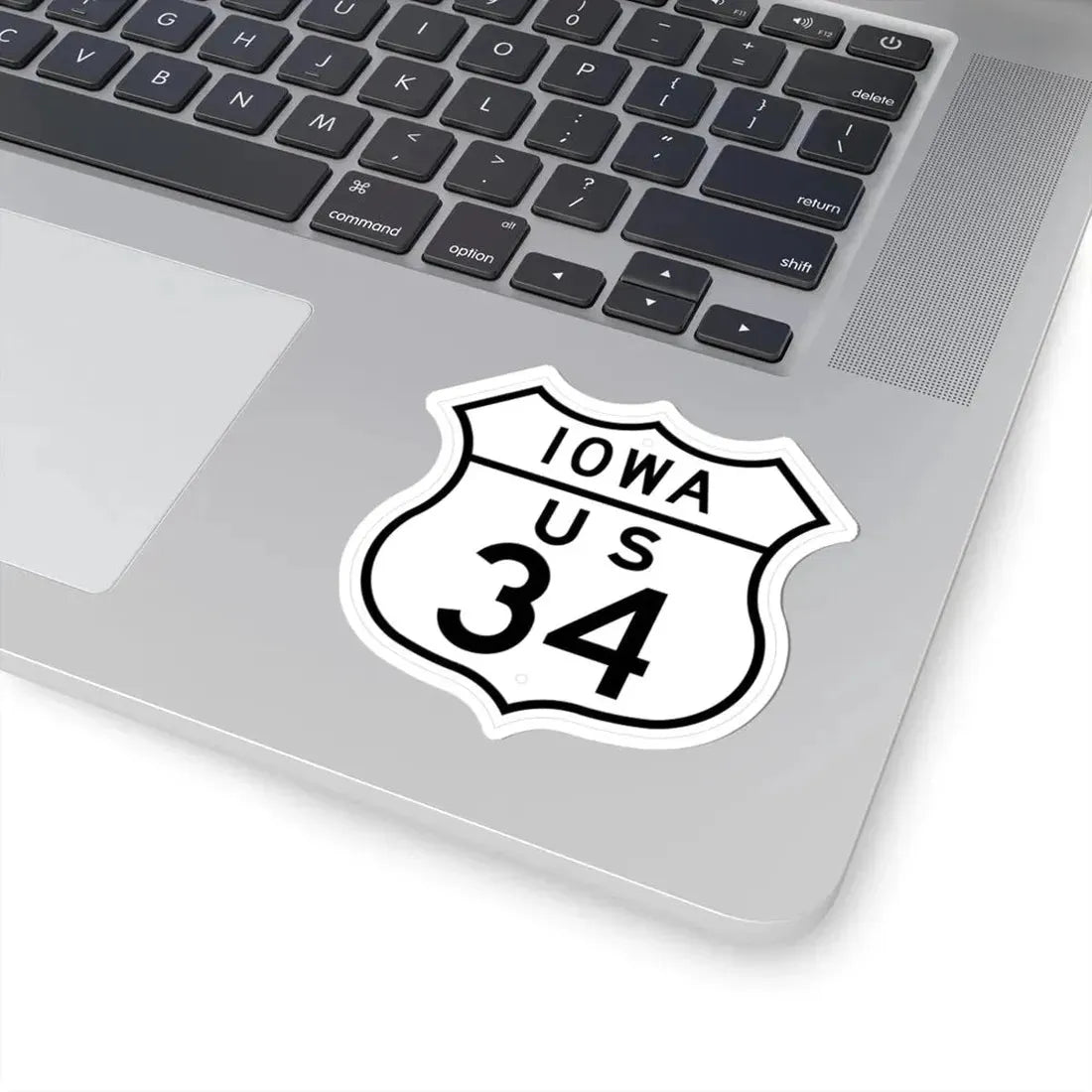 US 34 Iowa 1948 (Iowa) (Road Sign) STICKER Vinyl Kiss-Cut Decal - The Sticker Space
