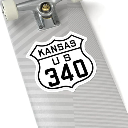 US 340 Kansas 1926 (Kansas) (Road Sign) STICKER Vinyl Kiss-Cut Decal - The Sticker Space