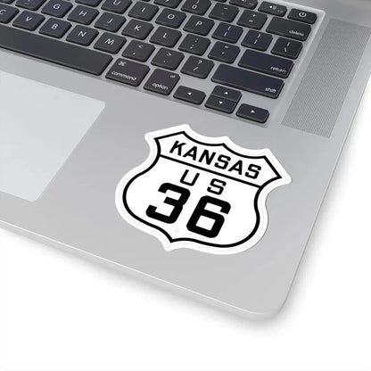 US 36 Kansas 1926 (Kansas) (Road Sign) STICKER Vinyl Kiss-Cut Decal - The Sticker Space