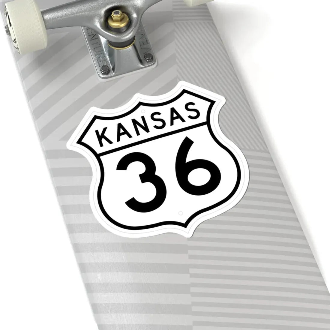 US 36 Kansas 1962 (Kansas) (Road Sign) STICKER Vinyl Kiss-Cut Decal - The Sticker Space
