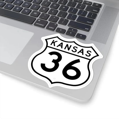 US 36 Kansas 1962 (Kansas) (Road Sign) STICKER Vinyl Kiss-Cut Decal - The Sticker Space