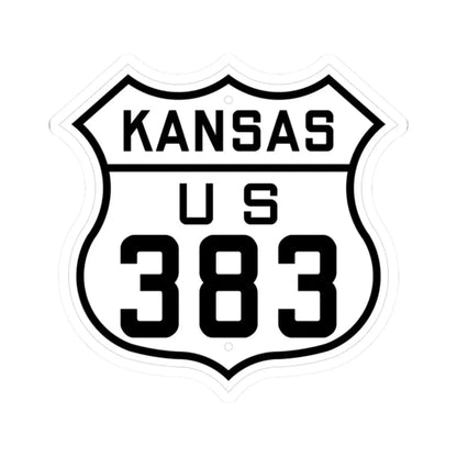 US 383 Kansas 1926 (Kansas) (Road Sign) STICKER Vinyl Kiss-Cut Decal 2 Inch White - The Sticker Space