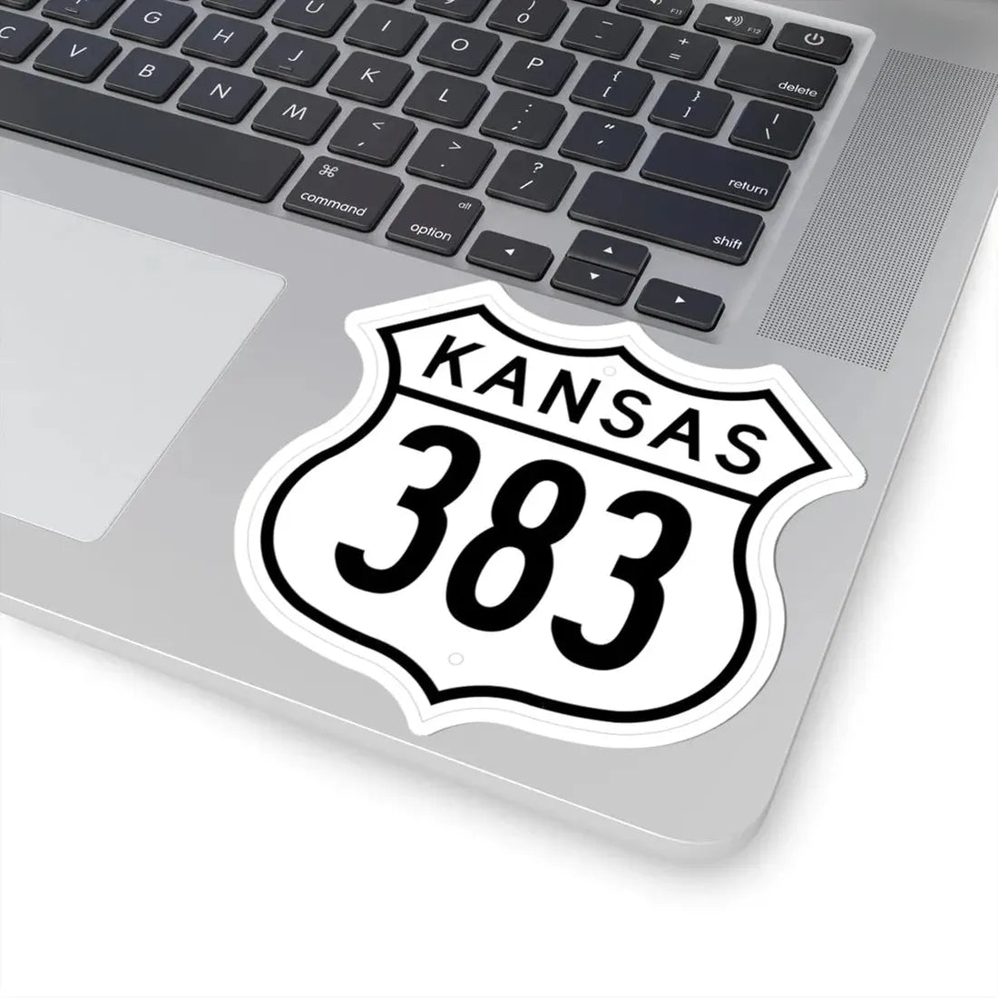 US 383 Kansas 1962 (Kansas) (Road Sign) STICKER Vinyl Kiss-Cut Decal - The Sticker Space