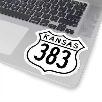 US 383 Kansas 1962 (Kansas) (Road Sign) STICKER Vinyl Kiss-Cut Decal - The Sticker Space