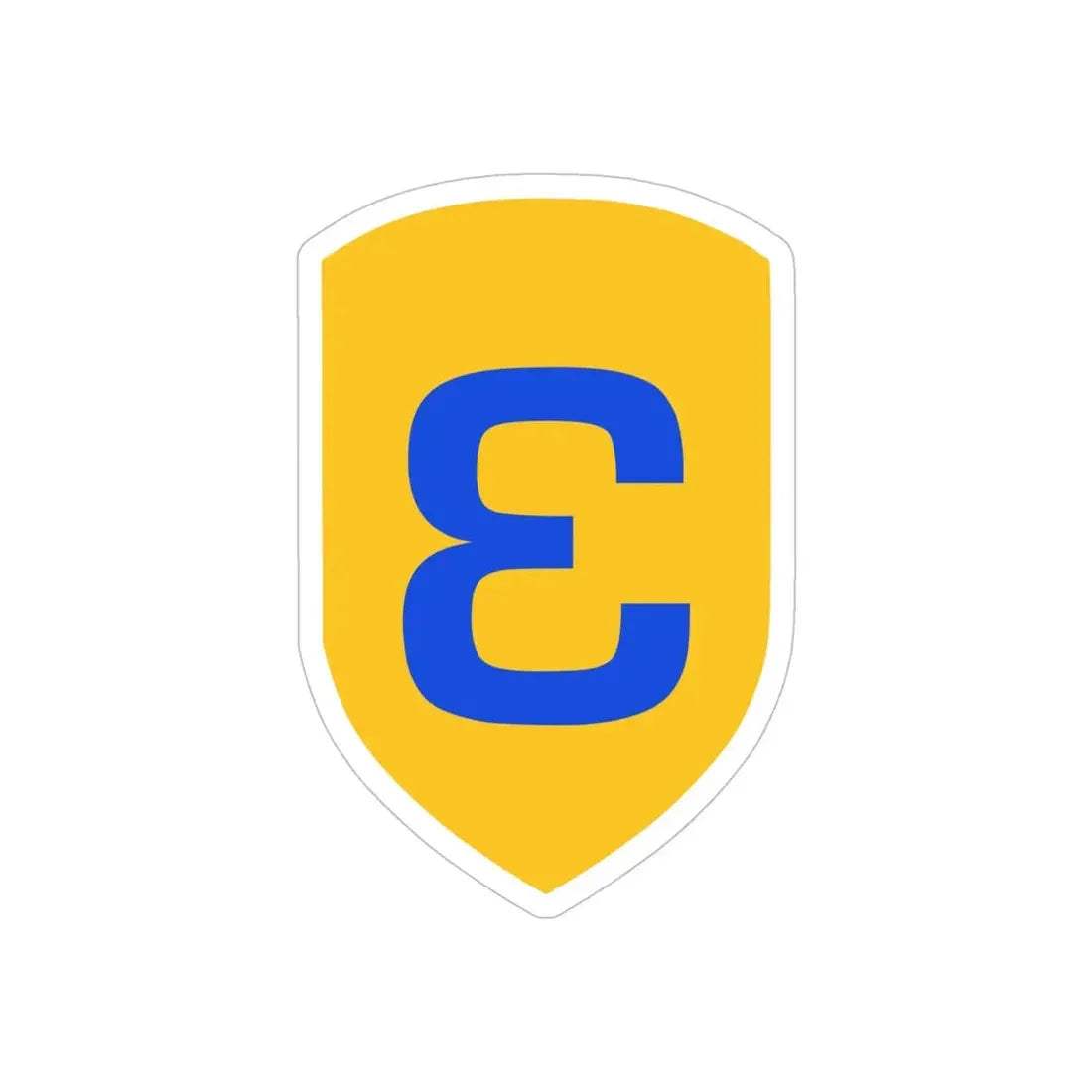 US 3rd Cavalry Division (U.S. Army) REVERSE PRINT Transparent Die-Cut STICKER 5 Inch Die-Cut Transparent - The Sticker Space