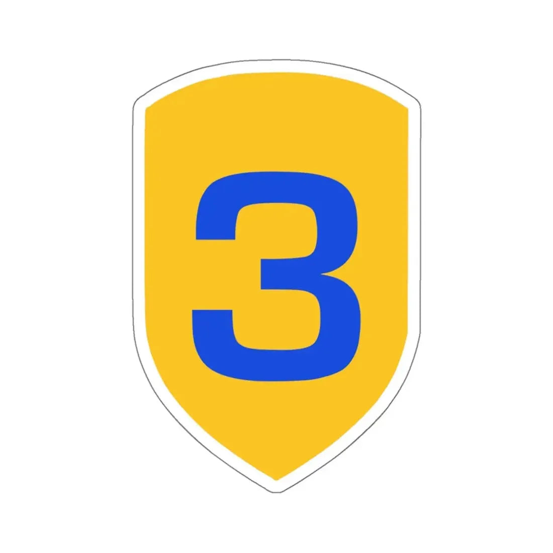 US 3rd Cavalry Division (U.S. Army) STICKER Vinyl Kiss-Cut Decal 6 Inch White - The Sticker Space