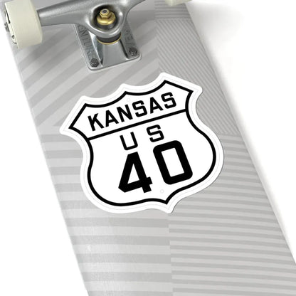 US 40 Kansas 1926 (Kansas) (Road Sign) STICKER Vinyl Kiss-Cut Decal - The Sticker Space