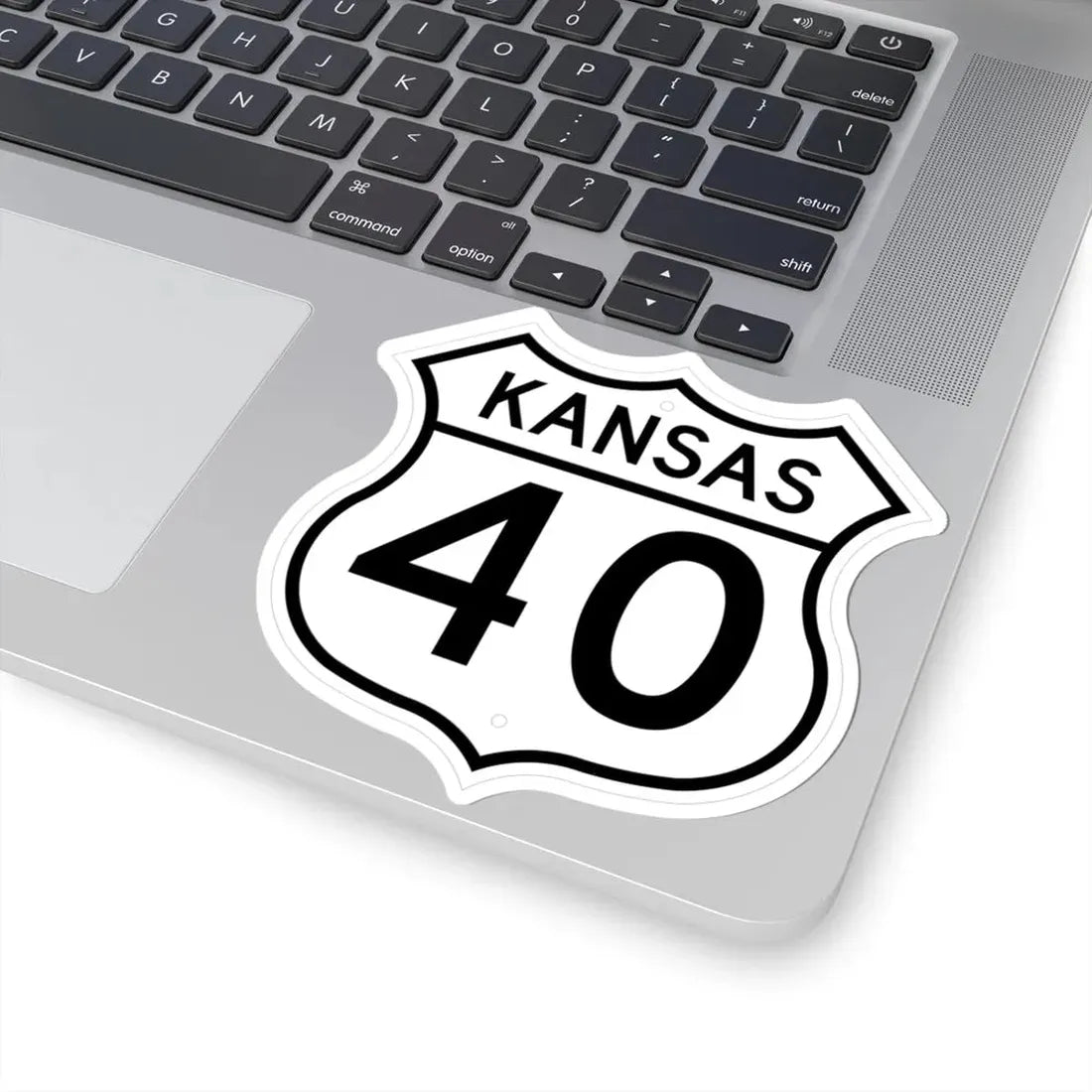 US 40 Kansas 1962 (Kansas) (Road Sign) STICKER Vinyl Kiss-Cut Decal - The Sticker Space