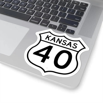 US 40 Kansas 1962 (Kansas) (Road Sign) STICKER Vinyl Kiss-Cut Decal - The Sticker Space