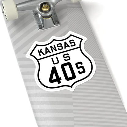 US 40S Kansas 1926 (Kansas) (Road Sign) STICKER Vinyl Kiss-Cut Decal - The Sticker Space