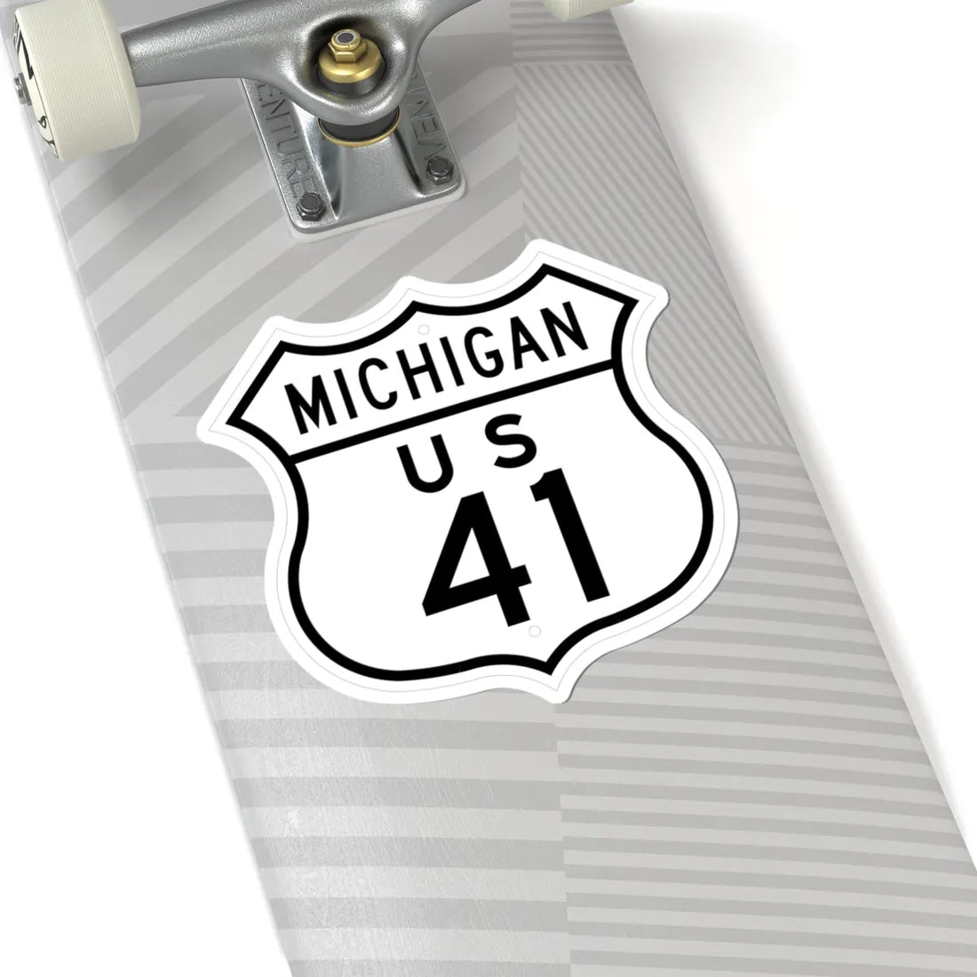 US 41 Michigan 1948 (Michigan) (Road Sign) STICKER Vinyl Kiss-Cut Decal - The Sticker Space
