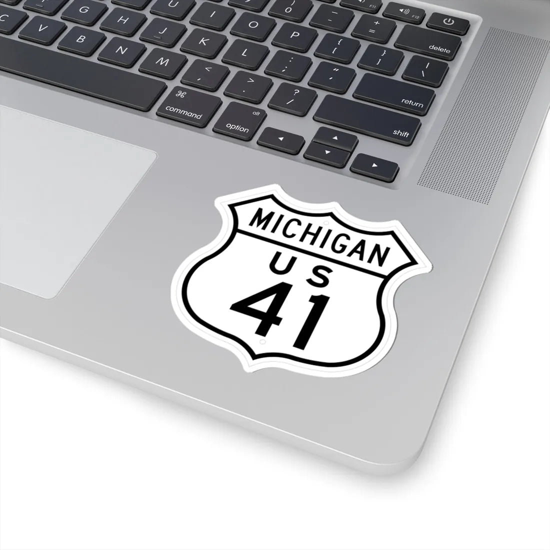 US 41 Michigan 1948 (Michigan) (Road Sign) STICKER Vinyl Kiss-Cut Decal - The Sticker Space