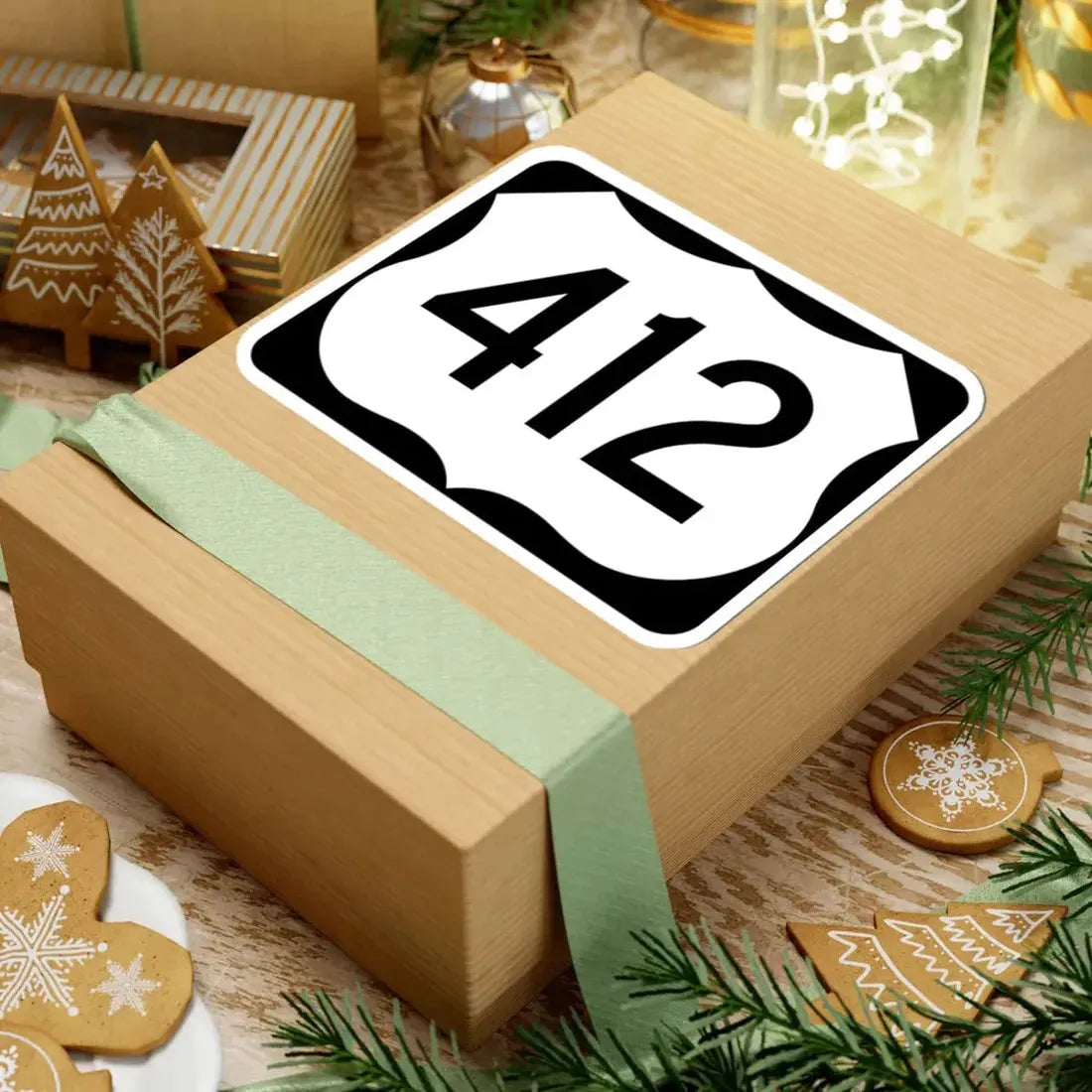 US 412 AR (Arkansas) (Road Sign) STICKER Vinyl Kiss-Cut Decal - The Sticker Space