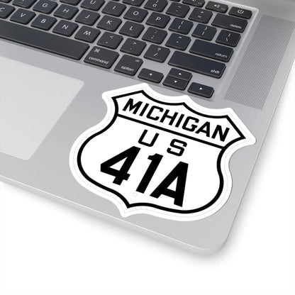US 41A Michigan 1926 (Michigan) (Road Sign) STICKER Vinyl Kiss-Cut Decal - The Sticker Space