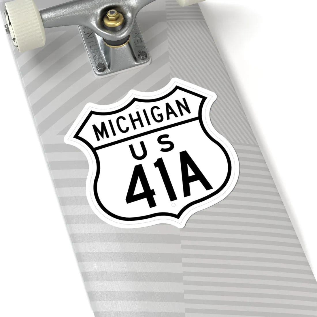 US 41A Michigan 1948 (Michigan) (Road Sign) STICKER Vinyl Kiss-Cut Decal - The Sticker Space
