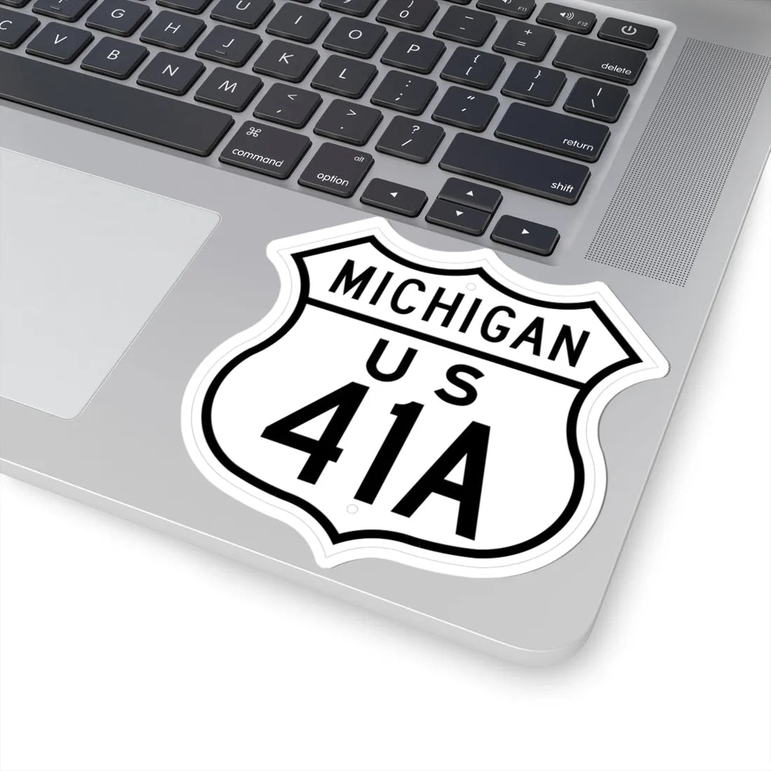 US 41A Michigan 1948 (Michigan) (Road Sign) STICKER Vinyl Kiss-Cut Decal - The Sticker Space