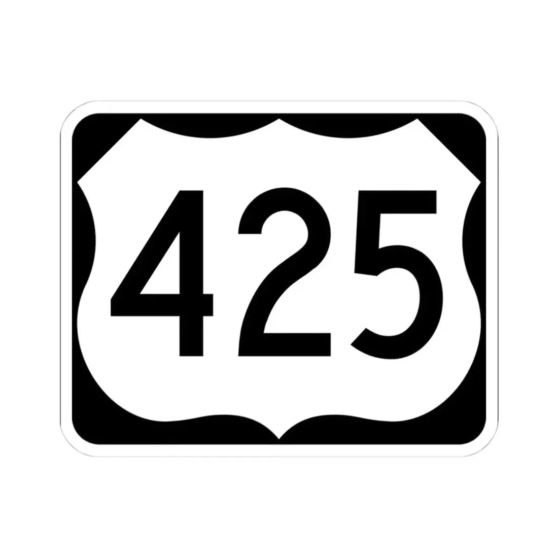 US 425 AR (Arkansas) (Road Sign) STICKER Vinyl Kiss-Cut Decal 4 Inch White - The Sticker Space