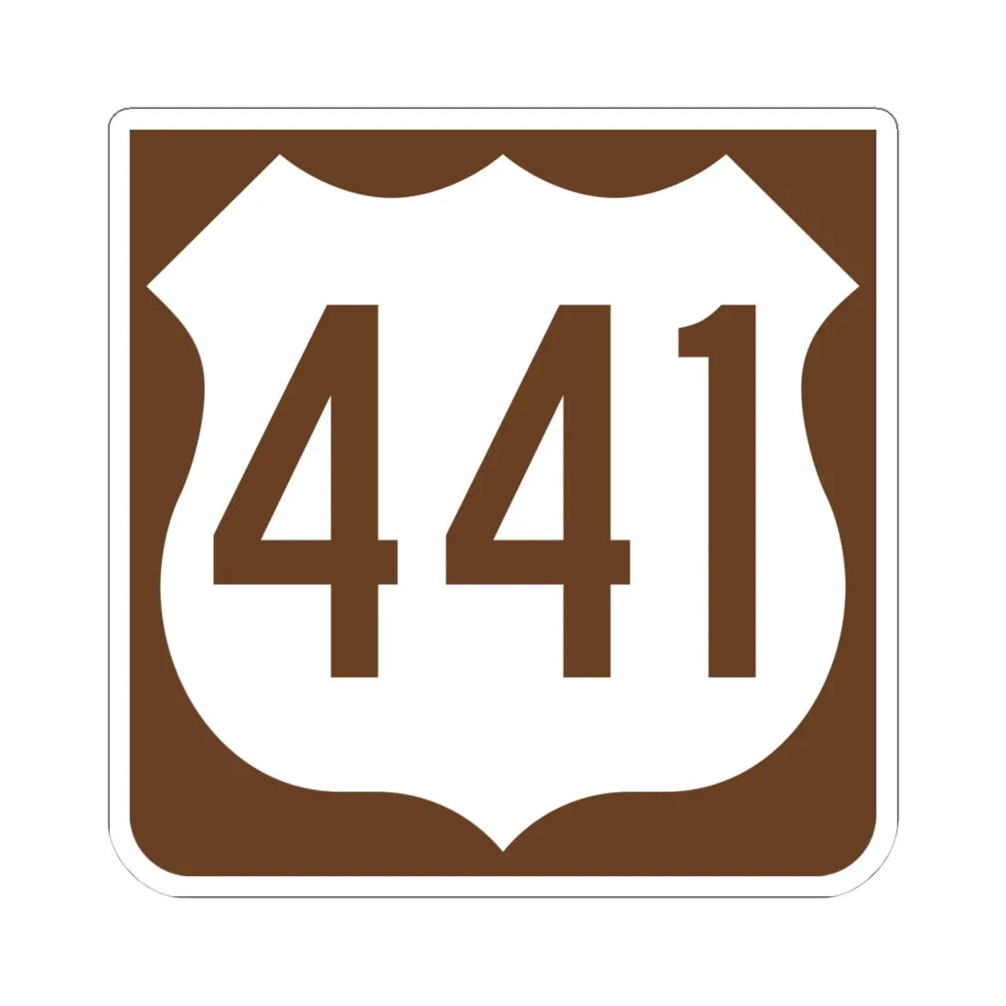 US 441 FL reversed (Florida) (Road Sign) STICKER Vinyl Kiss-Cut Decal 4 Inch White - The Sticker Space