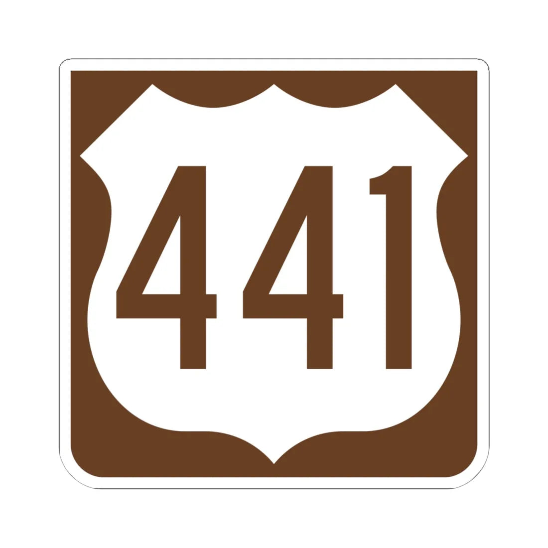 US 441 FL reversed (Florida) (Road Sign) STICKER Vinyl Kiss-Cut Decal 6 Inch White - The Sticker Space