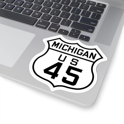 US 45 Michigan 1926 (Michigan) (Road Sign) STICKER Vinyl Kiss-Cut Decal - The Sticker Space