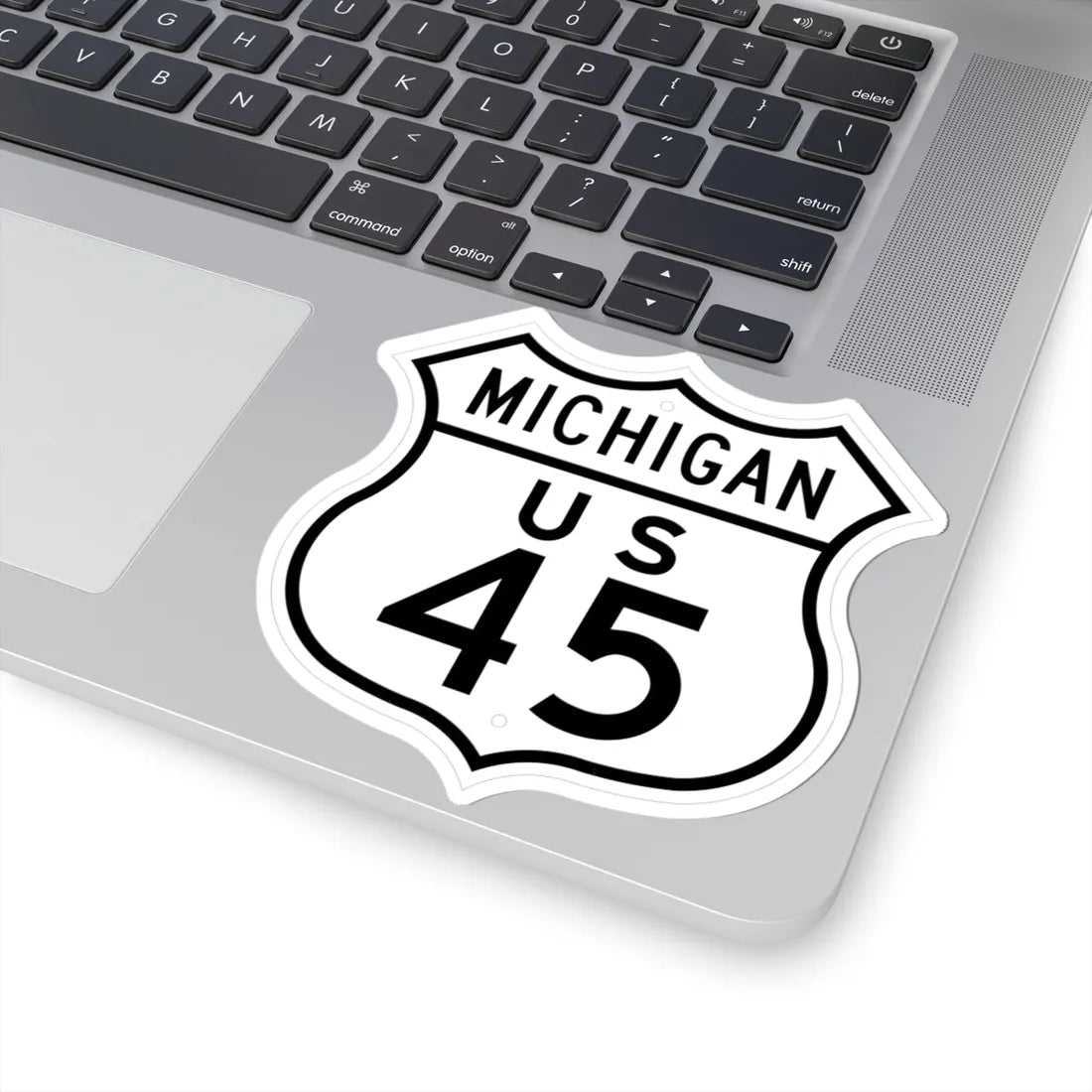 US 45 Michigan 1948 (Michigan) (Road Sign) STICKER Vinyl Kiss-Cut Decal - The Sticker Space