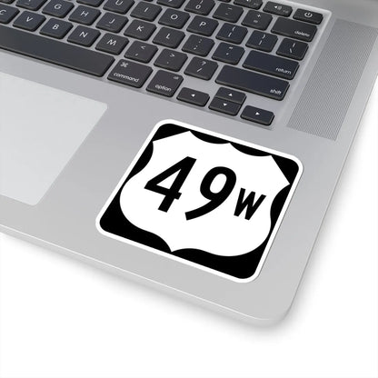 US 49W (Mississippi) (Road Sign) STICKER Vinyl Kiss-Cut Decal - The Sticker Space