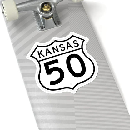 US 50 Kansas 1962 (Kansas) (Road Sign) STICKER Vinyl Kiss-Cut Decal - The Sticker Space