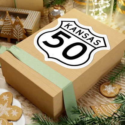US 50 Kansas 1962 (Kansas) (Road Sign) STICKER Vinyl Kiss-Cut Decal - The Sticker Space