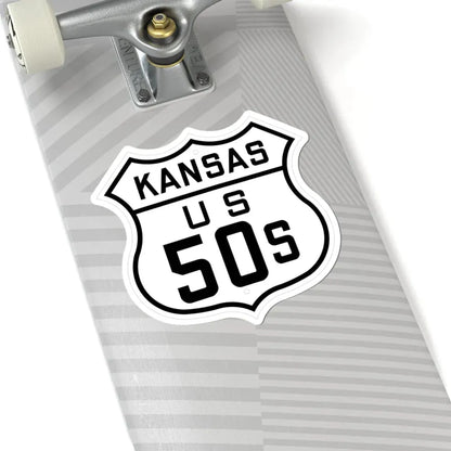 US 50S Kansas 1926 (Kansas) (Road Sign) STICKER Vinyl Kiss-Cut Decal - The Sticker Space