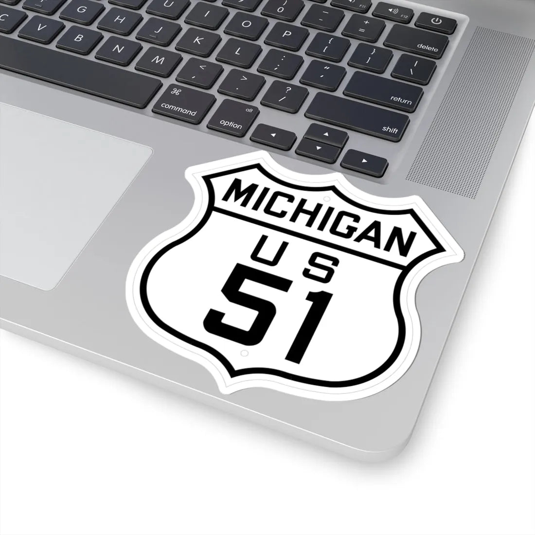 US 51 Michigan 1926 (Michigan) (Road Sign) STICKER Vinyl Kiss-Cut Decal - The Sticker Space