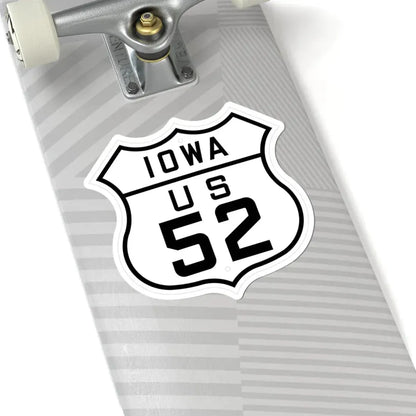 US 52 Iowa 1926 (Iowa) (Road Sign) STICKER Vinyl Kiss-Cut Decal - The Sticker Space