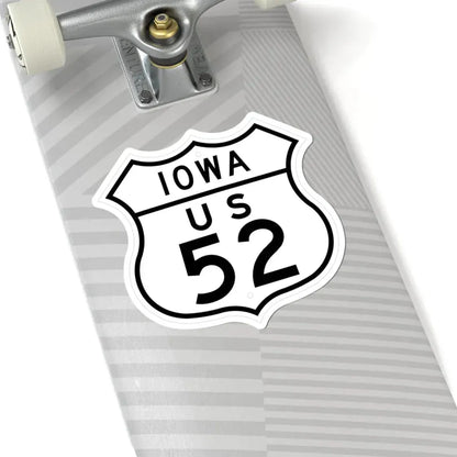 US 52 Iowa 1948 (Iowa) (Road Sign) STICKER Vinyl Kiss-Cut Decal - The Sticker Space