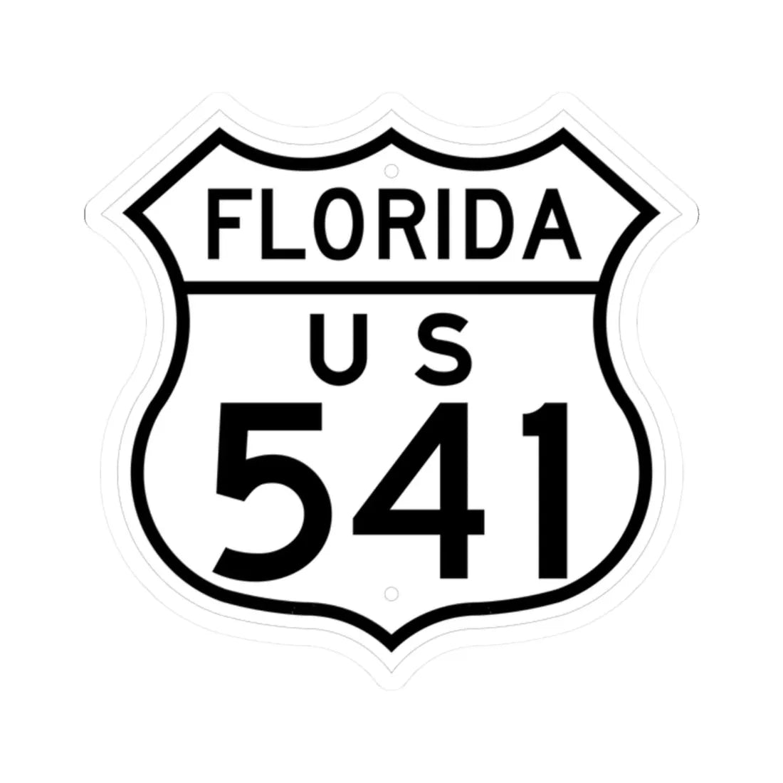 US 541 Florida 1948 (Florida) (Road Sign) STICKER Vinyl Kiss-Cut Decal 2 Inch White - The Sticker Space