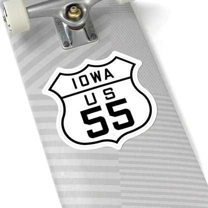 US 55 Iowa 1926 (Iowa) (Road Sign) STICKER Vinyl Kiss-Cut Decal - The Sticker Space