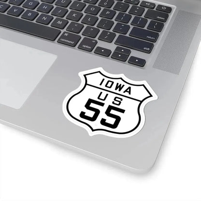 US 55 Iowa 1926 (Iowa) (Road Sign) STICKER Vinyl Kiss-Cut Decal - The Sticker Space