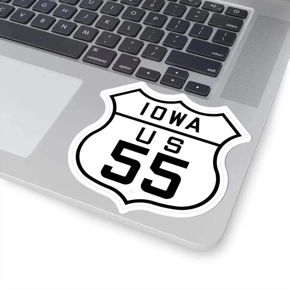 US 55 Iowa 1926 (Iowa) (Road Sign) STICKER Vinyl Kiss-Cut Decal - The Sticker Space