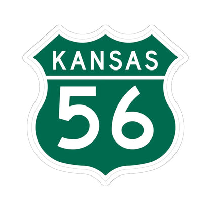 US 56 Kansas 1962 (Kansas) (Road Sign) STICKER Vinyl Kiss-Cut Decal 6 Inch White - The Sticker Space