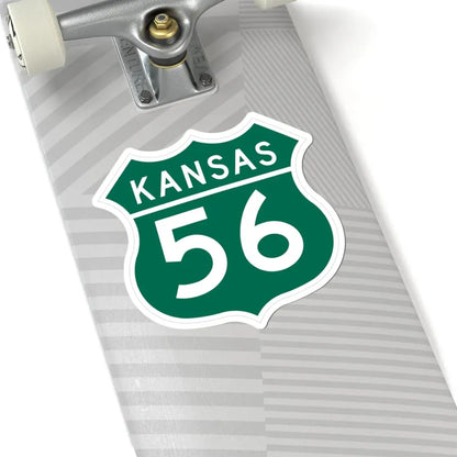 US 56 Kansas 1962 (Kansas) (Road Sign) STICKER Vinyl Kiss-Cut Decal - The Sticker Space