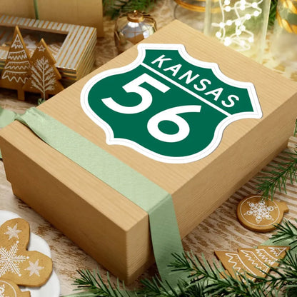 US 56 Kansas 1962 (Kansas) (Road Sign) STICKER Vinyl Kiss-Cut Decal - The Sticker Space