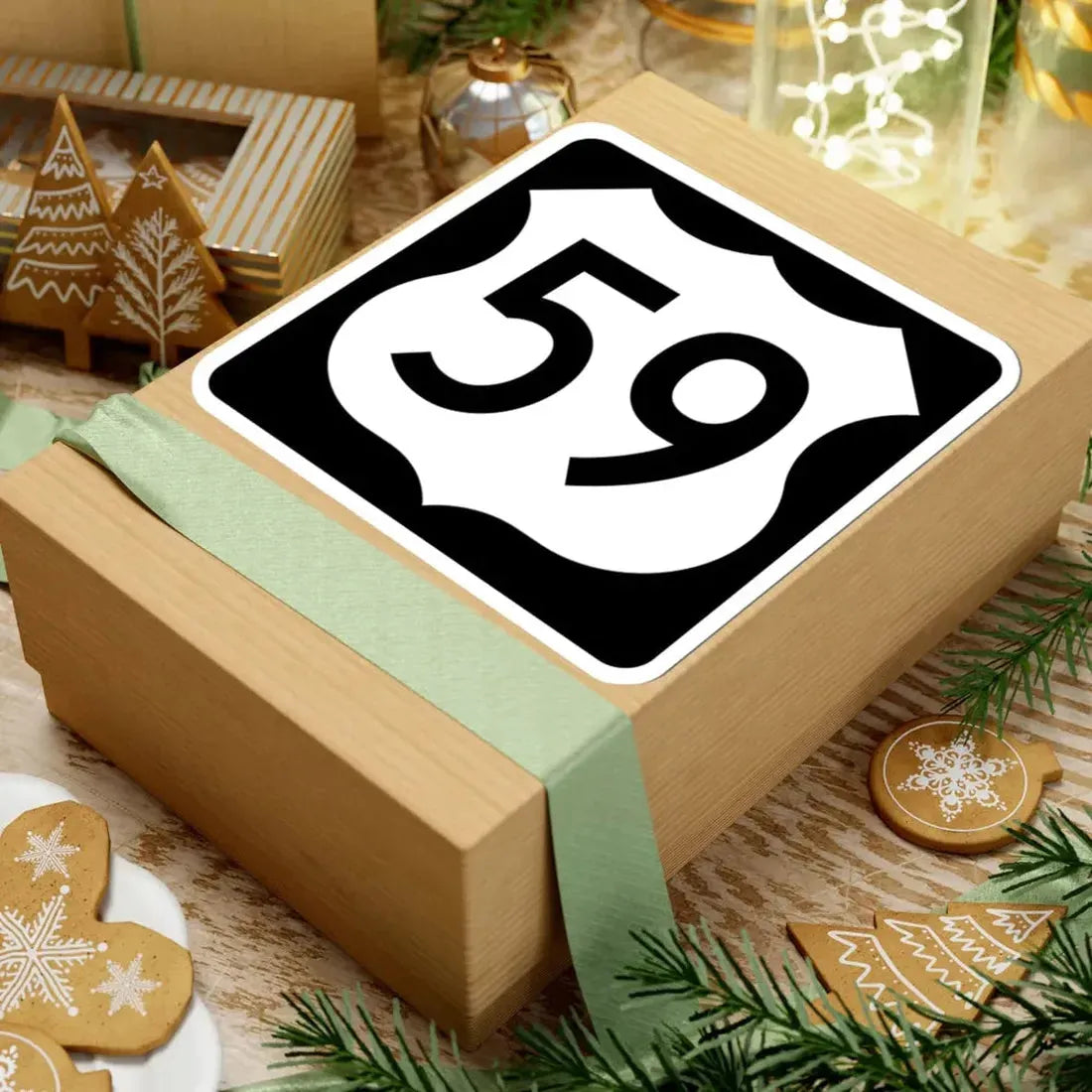 US 59 IA (Iowa) (Road Sign) STICKER Vinyl Kiss-Cut Decal - The Sticker Space