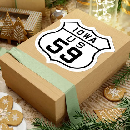 US 59 Iowa 1926 (Iowa) (Road Sign) STICKER Vinyl Kiss-Cut Decal - The Sticker Space