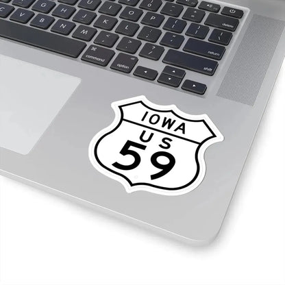 US 59 Iowa 1948 (Iowa) (Road Sign) STICKER Vinyl Kiss-Cut Decal - The Sticker Space
