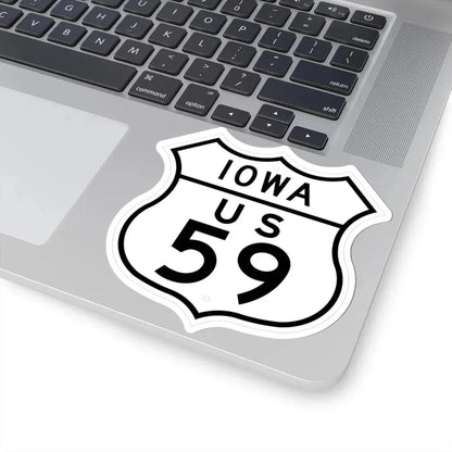 US 59 Iowa 1948 (Iowa) (Road Sign) STICKER Vinyl Kiss-Cut Decal - The Sticker Space