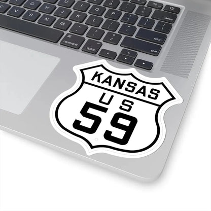 US 59 Kansas 1926 (Kansas) (Road Sign) STICKER Vinyl Kiss-Cut Decal - The Sticker Space