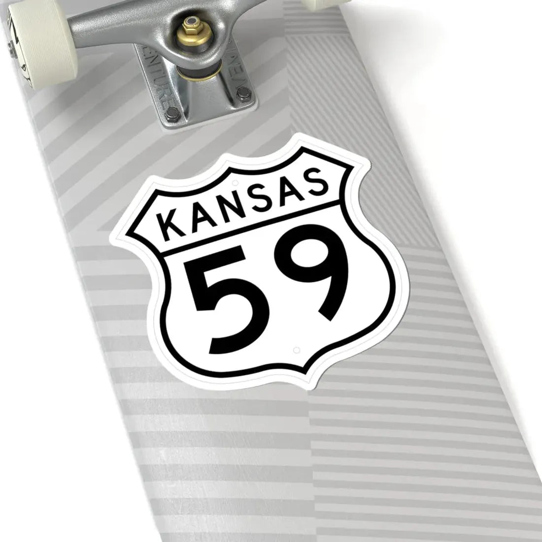 US 59 Kansas 1962 (Kansas) (Road Sign) STICKER Vinyl Kiss-Cut Decal - The Sticker Space