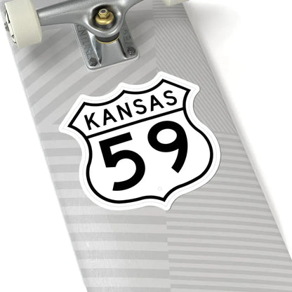 US 59 Kansas 1962 (Kansas) (Road Sign) STICKER Vinyl Kiss-Cut Decal - The Sticker Space